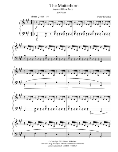 The Matterhorn, for piano
