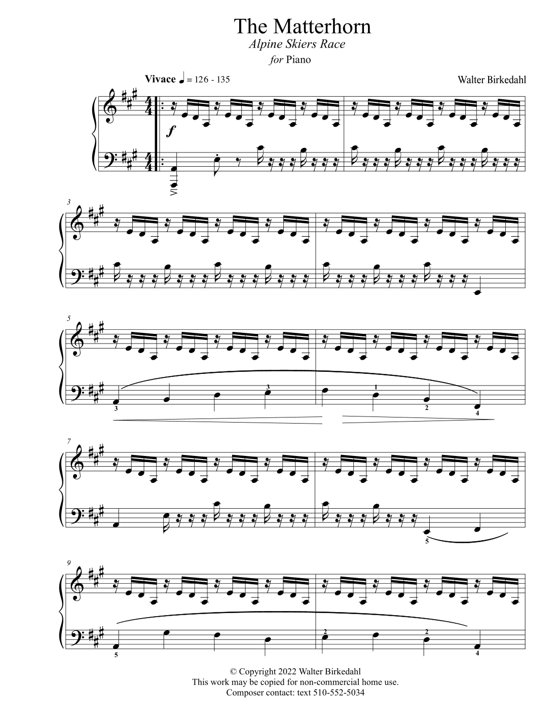 The Matterhorn, for piano