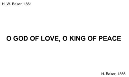 O God of Love, O King of Peace (arr. DoReMi Edition)