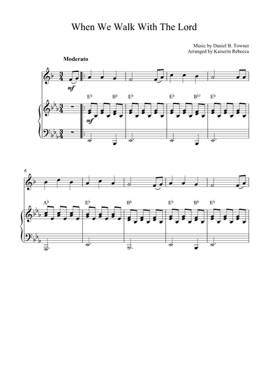 When We Walk With The Lord (arr. Kaiserin Rebecca)