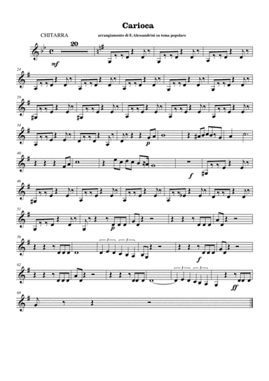 Carioca-guitar (arr. Ester Alessandrini)