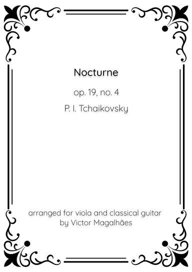 Nocturne - op. 19 no. 4 - Viola and Guitar (arr. Victor Magalhães)