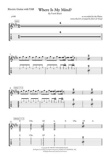 Where Is My Mind? (arr. Joeri de Graaf)