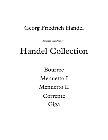 Handel Collection (arr. Larry Wesley)