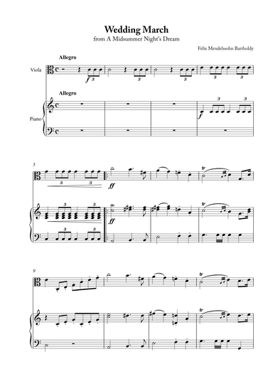 Wedding March - Short Version (arr. Karen Gueiros)