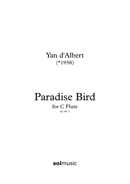 PARADISE BIRD for C flute