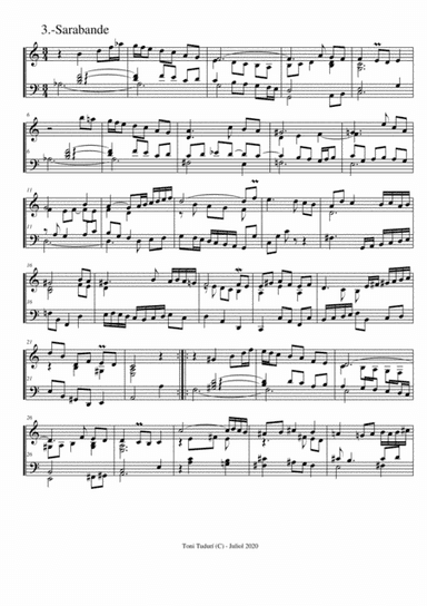 Sarabande (Movement of baroque suite nº28 for piano solo)