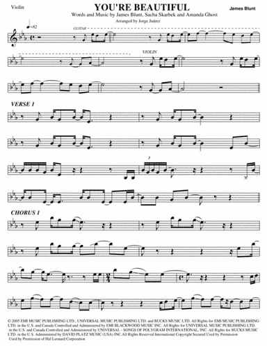You're Beautiful (arr. Jorge Juárez)