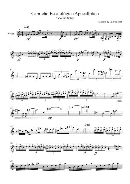 Apocalyptic Eschatological Capriccio-Violino Solo.