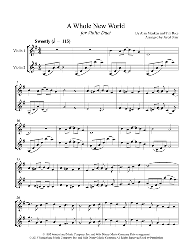 A Whole New World (arr. Jared Starr)
