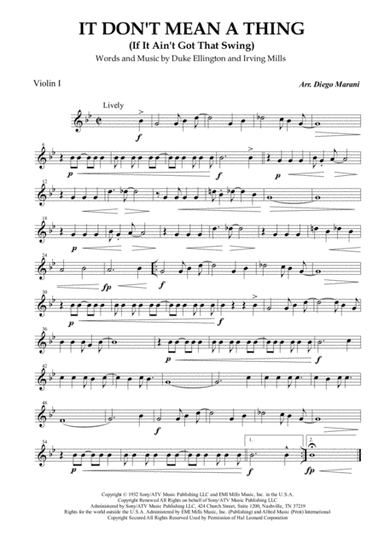 It Don't Mean A Thing (If It Ain't Got That Swing) (arr. Diego Marani)