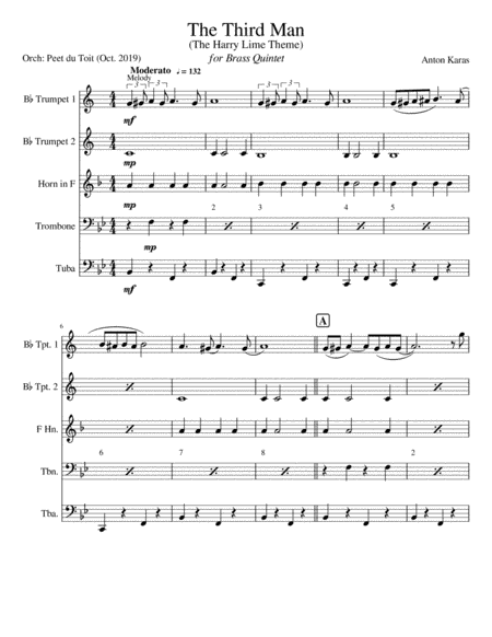 The Third Man (the Harry Lime Theme) (arr. Peet du Toit)