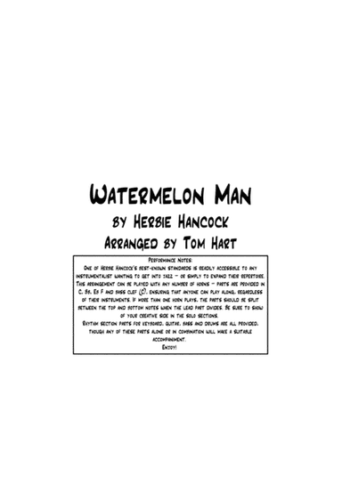 Watermelon Man (arr. Tom Hart)