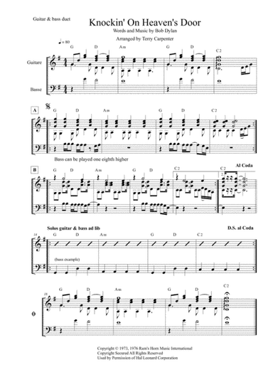 Knockin' On Heaven's Door (arr. Terry Carpenter)