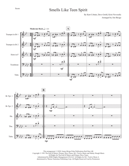 Smells Like Teen Spirit (arr. Jim Bicigo)
