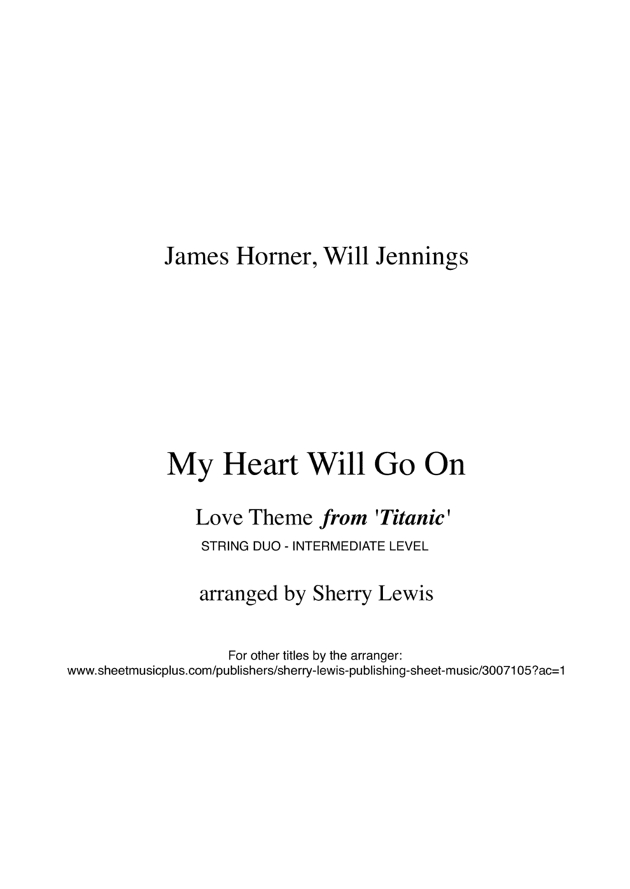 My Heart Will Go On (Love Theme from Titanic) (arr. Sherry Lewis)
