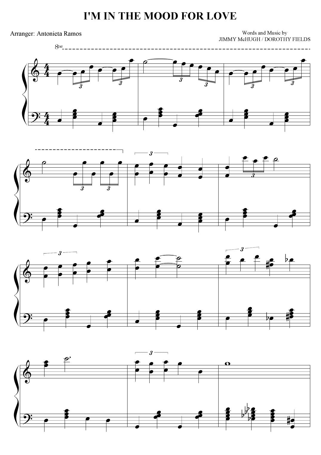 I'm In The Mood For Love (arr. Antonieta Ramos Valverde)