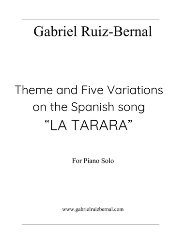 Theme and Five Variations ?on the Spanish Folk Song LA TARARA