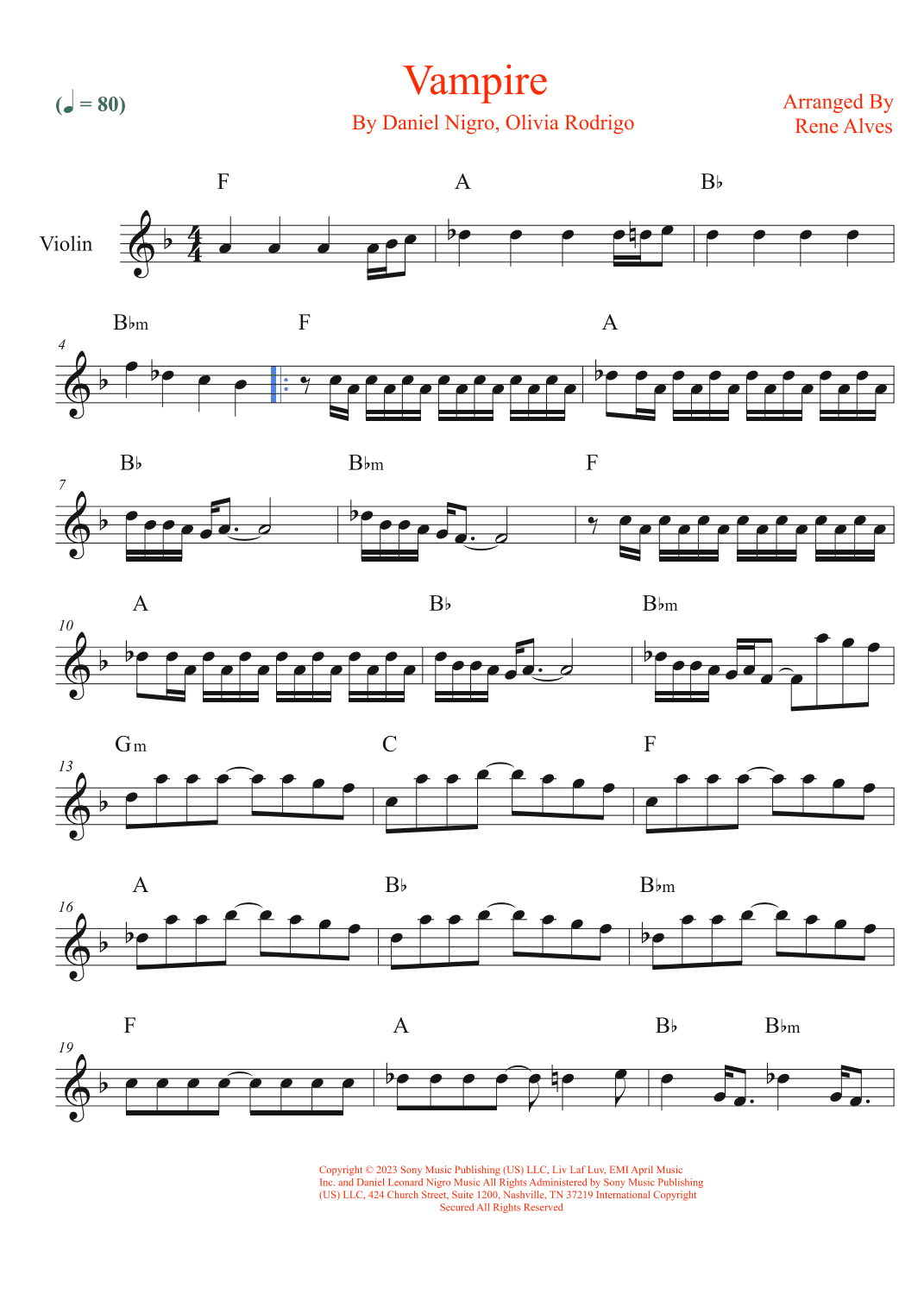 Vampire (arr. Rene Alves)