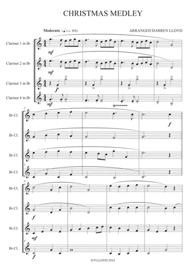 Christmas medley - Clarinet quartet (arr. Darren Lloyd)