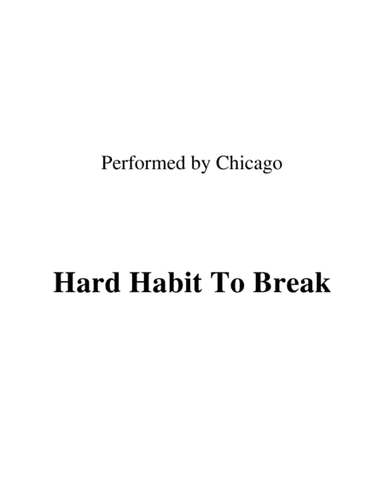 Hard Habit To Break (arr. Ronn M)