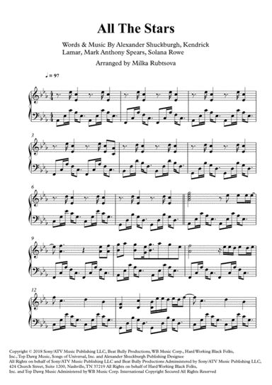 All The Stars (arr. Milka Rubtsova)