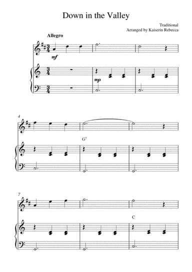 Down in the valley (arr. Kaiserin Rebecca)