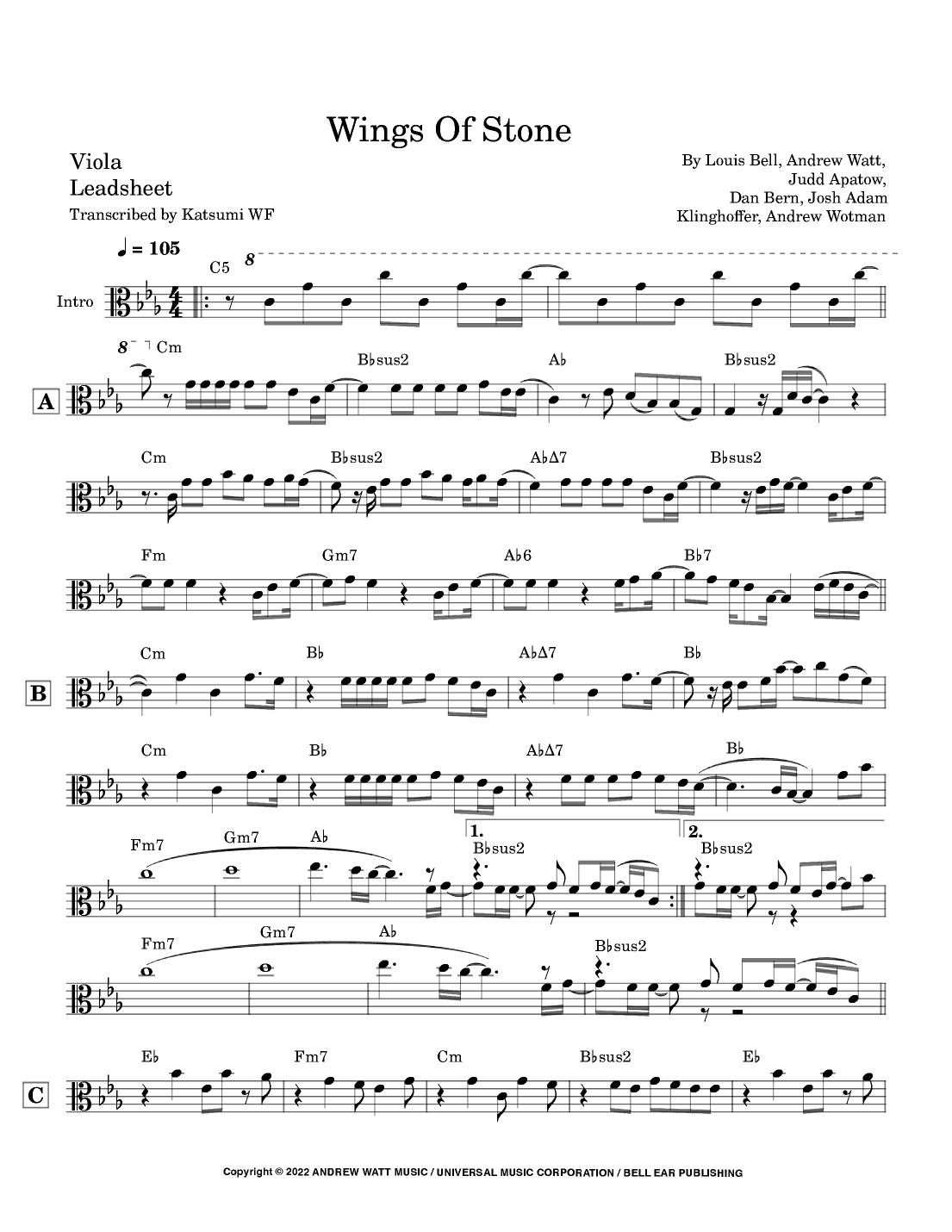 Wings Of Stone (arr. Katsumi WF)
