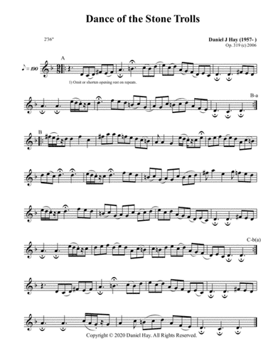 Dance of the Stone Trolls (Opus 319) (Treble Solo)