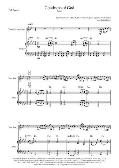 Goodness Of God (arr. Fabio Britto)