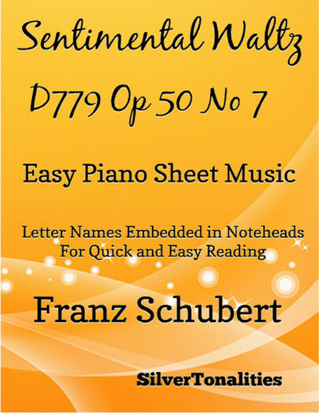 Sentimental Waltz Opus 50 Number 7 Easy Piano Sheet Music (arr. SilverTonalities)
