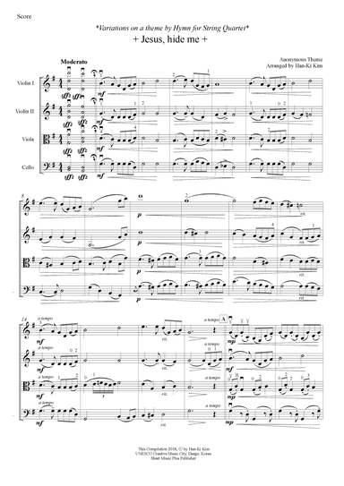 Jesus hide me (For String Quartet) (arr. Han-Ki Kim)