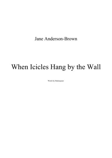 When Icicles Hang By the Wall SAB