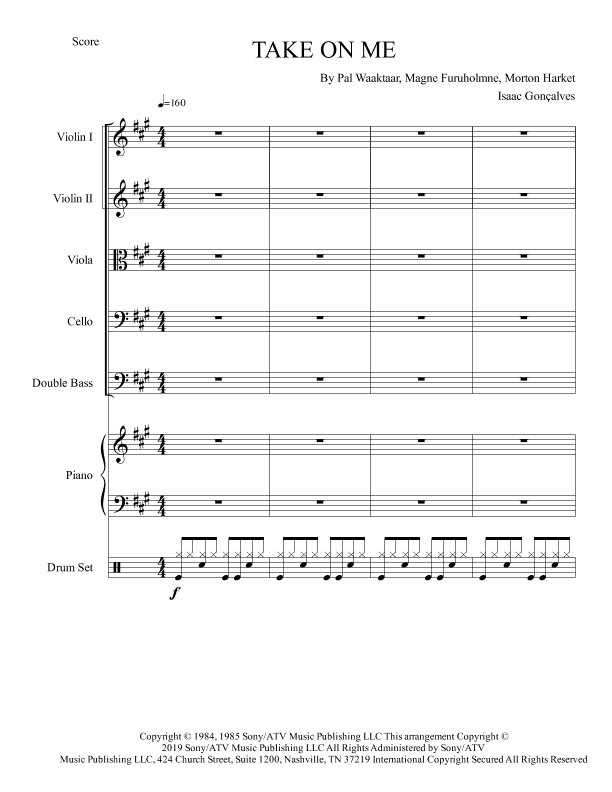 Take On Me (arr. Isaac Gonçalves)