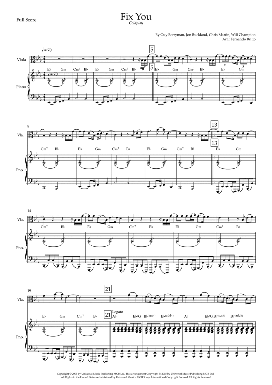 Fix You (arr. Fernando Britto)