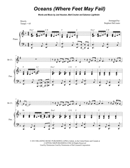 Oceans (Where Feet May Fail) (arr. Stephen DeCesare)