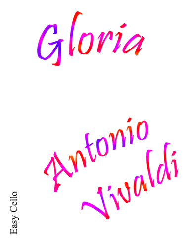 Gloria Easy Cello (arr. Philip Nicholas)