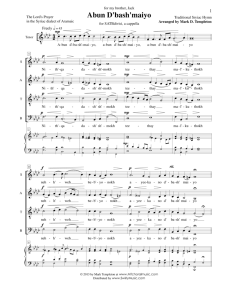 Abun D'bash'maiyo (arr. Mark D. Templeton)