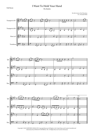 I Want To Hold Your Hand (arr. Fernando Britto)