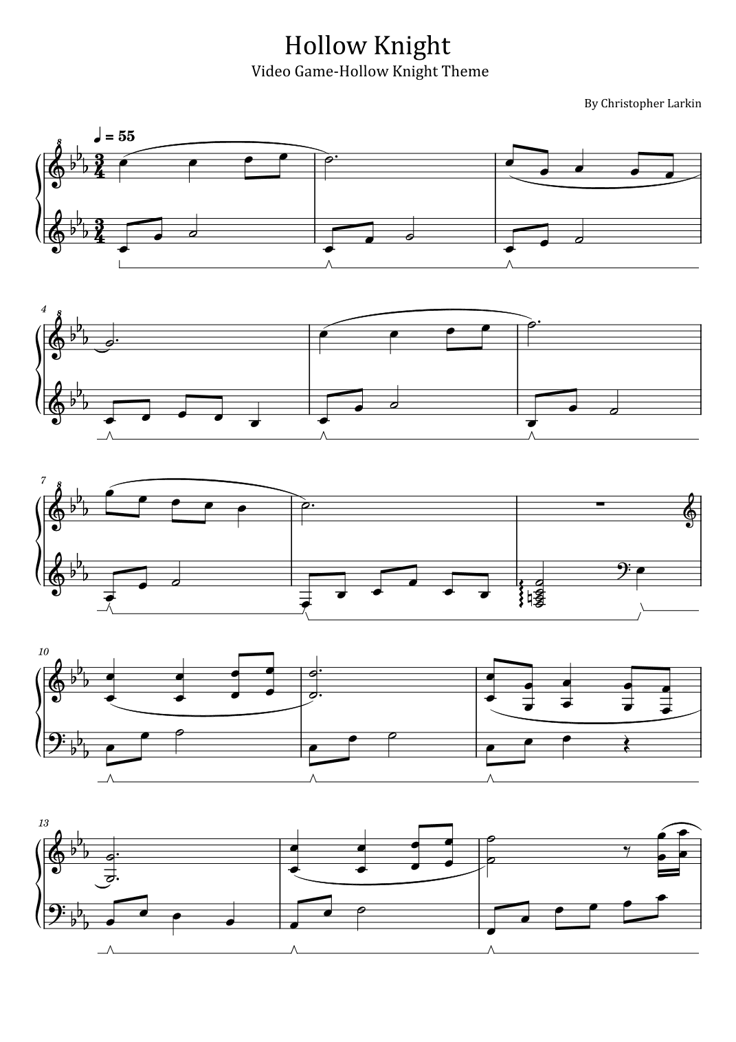 Hollow Knight (arr. poon)