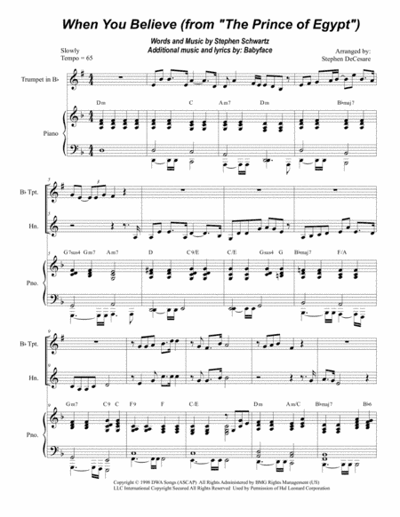 When You Believe (From The Prince Of Egypt) (arr. Stephen DeCesare)