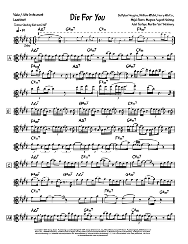 Die For You (arr. Katsumi WF)