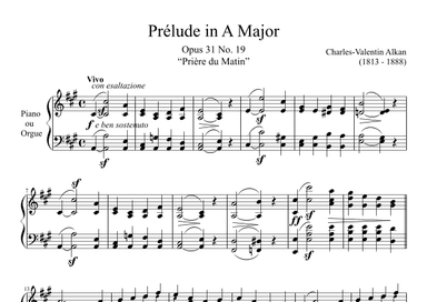 Prelude Opus 31 No. 19 in A Major (arr. Zachary Corbett)