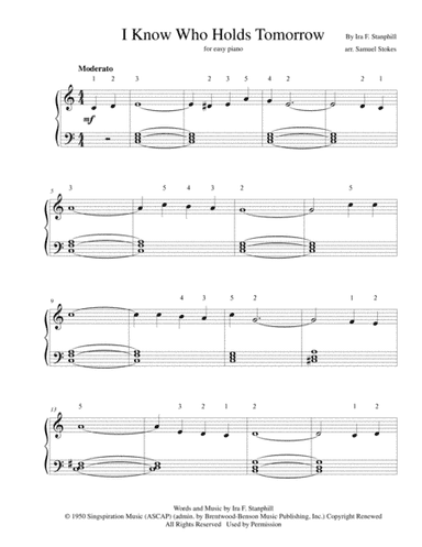 I Know Who Holds Tomorrow (arr. Samuel Stokes)