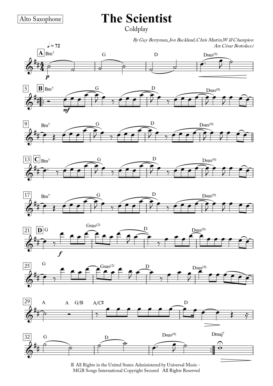 The Scientist (arr. ACT Bortolucci)
