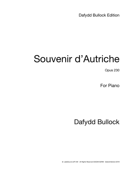 Souvenir d'Autriche - Souvenir of Austria