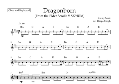 Dragonborn (skyrim Theme) (arr. Thiago Joseph)