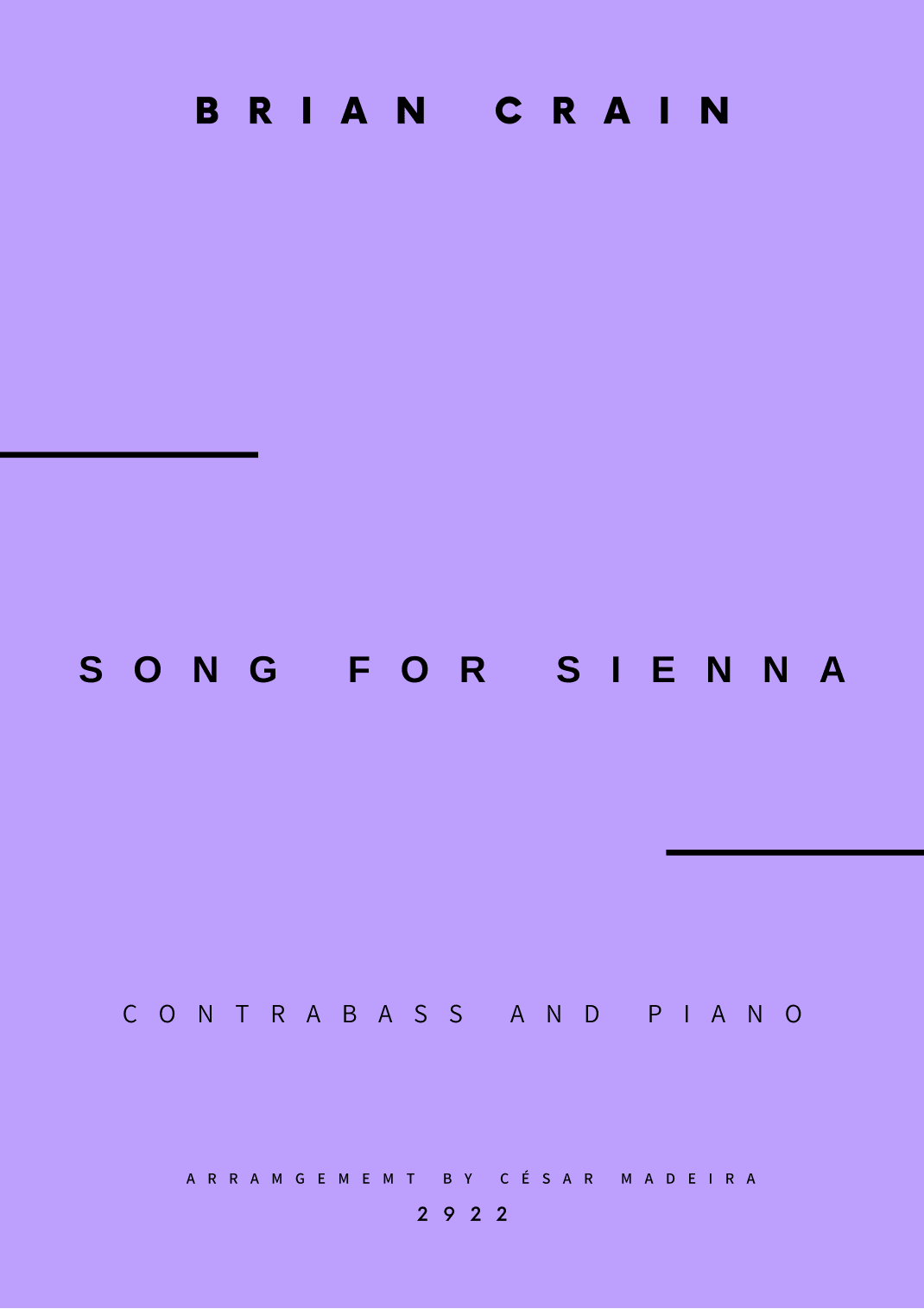 Song For Sienna (arr. César Madeira)