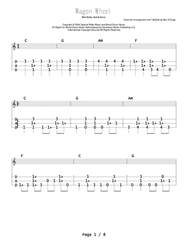 Wagon Wheel (arr. Ben D'Ooge)