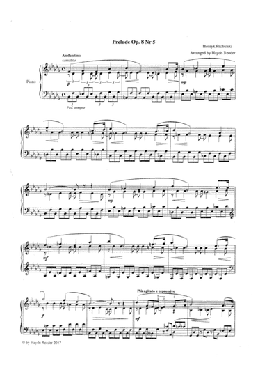 Prelude Op. 8 Nr 5 by H. Pachulski (arr. Haydn Reeder)